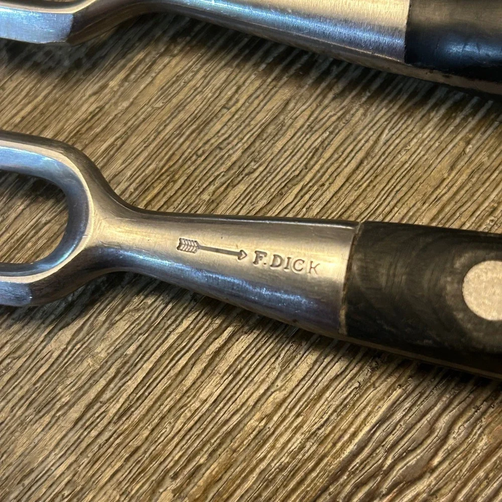 Vintage F. Dick Carving Meat Forks Set of 2 Germany Rostfrei Butcher 11